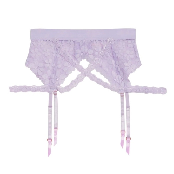 KIB KILO BRAVA Sexy Garter Belt 'Sweet Hitchhiker' Floral Lace Strappy Stretch - Picture 2 of 12